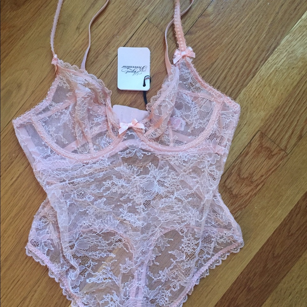 Agent Provocateur- Hinda bodysuit- light pink, 34B